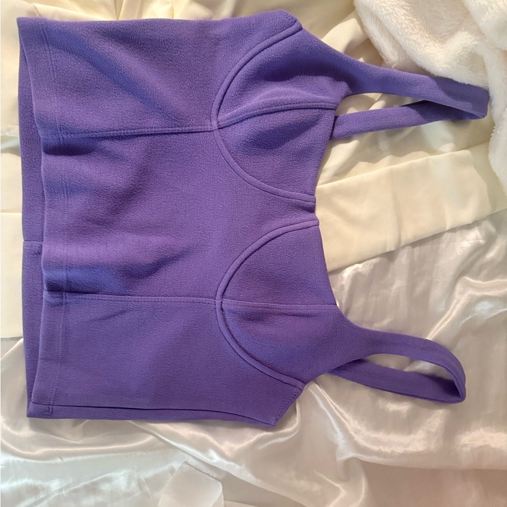 Purple Sleeveless Crop Top